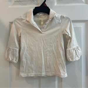 Matilda Jane Collared Girls' Puffer Tee white Perfectly Paired Top Size 6